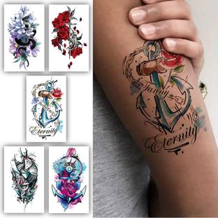 S.A.V.I 5 Temporary Tattoos for Adults - Waterproof & Long-Lasting Sheets (10.5x6cm)
