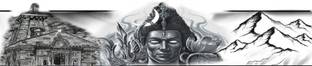 surmul Mahadev With Kedarnath And Mountain Hand Band Temporary Tattoo Sticker