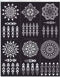 akkad HEENA MEHANDI TATTOO STENCIL STICKER DESIGN