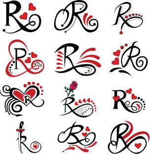 Temporary Tattoowala R Name Letter Tattoo For Male And Female Waterproof