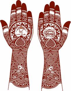 Ordershock Full Hand Om With Ganesha Mehndi Tattoo Sticker Double Both Hand Tattoo