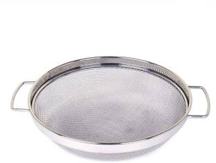 Urban ware Fruit Vegetable Rice Washing Basket Stainless Steel Strainer Drainer with Handle Tea Strainer