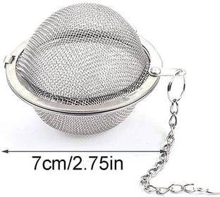 Vrundavan Care Tea Ball for Loose Tea, Reusable Tea Infuser with Extra Fine Mesh & Chain 7 Cm Tea Strainer
