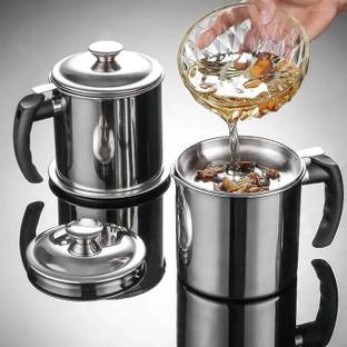 HIBBARD Oil Strainer Pot with Removable Filter - Safely Store and Reuse Cooking Oil Tea Strainer
