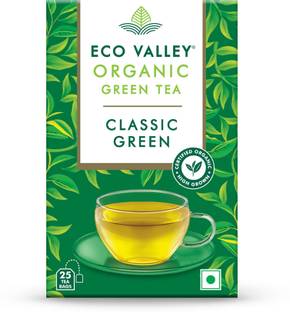 Eco Valley Organic Green Tea -Classic- 25 Bags|Grown in Nilgiris|Rich in Antioxidants Green Tea Bags Box