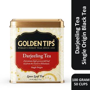 Golden Tips Premium Single Origin Darjeeling Loose Leaf Unflavoured Black Tea Tin