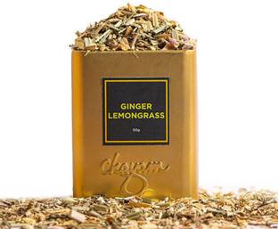 CHAYAM Ginger Lemongrass Tea, Refreshing & Detox, Caffeine-Free Herbal Tea Tin