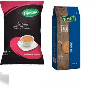 Cheristo Instant Premix Cardamom Masala Tea & Ginger Tea 1kg Combo offer Masala Tea Pouch