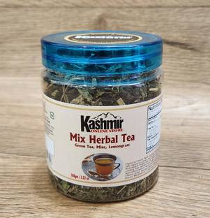 kashmir online store 100% Natural Herbal Tea Green Tea Original Natural Loose Leaves Mint, Lemon Grass Herbal Tea Mason Jar
