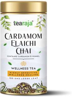 Tearaja Cardamom Elaichi Chai 100 GMS Makes 50 Cups of Delicious Elaichi wali Chai | 100% Natural Cardamom | Nitrogen Flushed, Vacuum Sealed for Freshness | Cardamom Tea Vacuum Pack