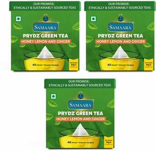Jivvij Samaara PRYDZ Honey Lemon & Ginger Green Tea Honey, Lemon, Ginger Green Tea Bags Box