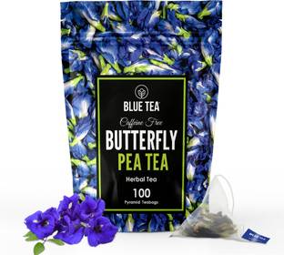 BLUE TEA Butterfly Pea Flower Tea - 100 Pyramid Tea Bags || High on ANTI-OXIDANT || Herbal Tea Pouch