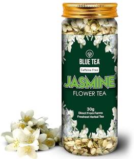 BLUE TEA Organic Jasmine Flower Tea for Slimming Body and Stress Relief | 30g - 50 Cups | Jasmine Jasmine Tea Plastic Bottle