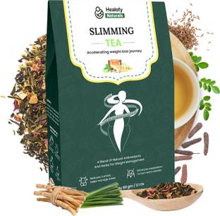 Healofy Naturals Slimming Tea for Weight Loss|A Blend of Natural Antioxidants and Herbs Lemon Grass Herbal Tea Pouch