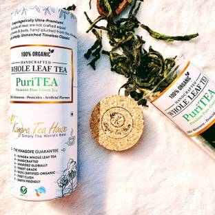 Kangra Tea House Organic Green Tea-KTH PuriTEA - 20gms Green Tea Glass Bottle