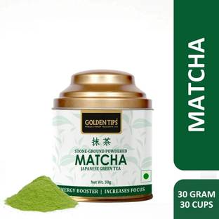 Golden Tips Japanese Green Matcha Tea Tin
