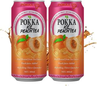 Pokka Peach Iced Tea | Ready to Drink | No Artificial Flavor - Natural & Refreshing Peach Infusion Tea Tin