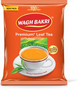 Waghbakri Wagh Bakri Premium Assam Leaf Tea Bold, Aromatic Kadak Chai Tea Pouch