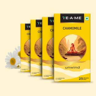 TE-A-ME Chamomile Tea, 100 Tea Bags | Chamomile Tea Bags |100% Chamomile Flower | Chamomile Herbal Tea Bags Box