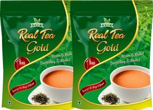 THF REAL TEA GOLD 1KG COMBO PACK OF 2 Unflavoured Black Tea Pouch