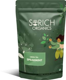 Sorich Organics Spearmint Green Tea High in Vitamin A Rich in Antioxidants Reduce Stress Improve Green Tea Pouch