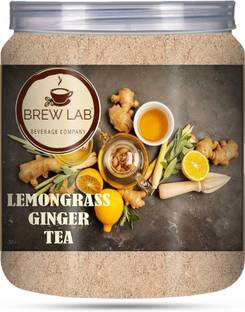 Brew Lab Lemongrass Ginger Tea | Immunity Boosting | Antioxidant Green Tea Instant Tea Vacuum Pack