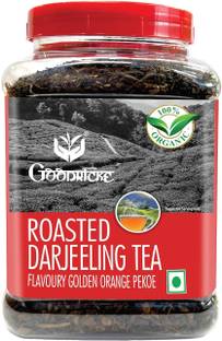 Goodricke Roasted Organic Darjeeling Tea Jar- 250gm | 100% Organic & Natural Premium Black Pepper Black Tea Mason Jar