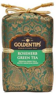 Golden Tips Premium Brocade Bag Roseherb Green Tea Pouch