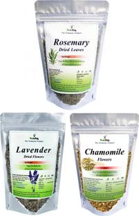 VY VedaYug Combo | Chamomile Flower 30g, Lavender Flower 30g & Rosemary Leaves 50g Herbal Tea Pouch