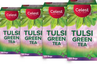 Celest Tulsi Green, 400 Tea Bags | Green Tea - Tulsi | Green Tea | Tulsi Green Tea Bags Box