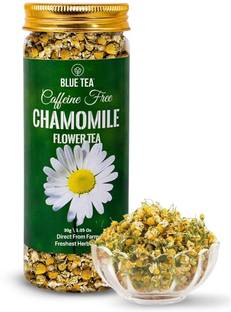 BLUE TEA Flower Tea | Pure Whole Flower Buds 50 Cups Chamomile Herbal Tea Plastic Bottle
