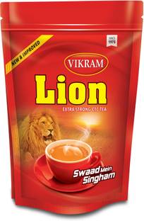 Vikram Lion Tea | Selected Assam Tea Leaves (Solid Dum, Swaad Mein Singham) 1kg Black Tea Pouch