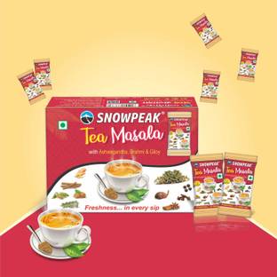 SNOWPEAK Chai Masala - Aromatic Tea Masala with 100% Natural Spices Ashwagandha, Brahmi Masala Tea Box