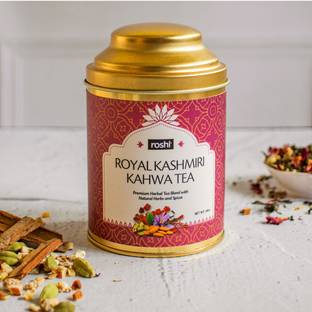 ROSHI Kashmiri Kahwa Tea Cardamom Green Tea Tin