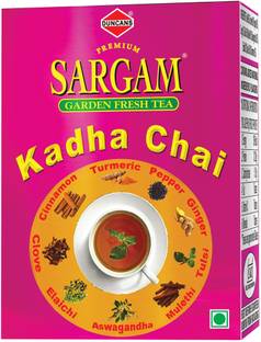 Duncans Sargam Kadha Chai with Turmeric, Pepper, Ginger, Tulsi, Mulethi, Ashwagandha, Elaichi, Clove and Cinnamon | 200 GM Pack Assorted Black Tea Box