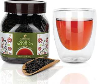 Octavius Classic Darjeeling Whole Leaf Black Tea - 200 GM (100 Cups) Muscatel Flavor Tea Black Tea Mason Jar