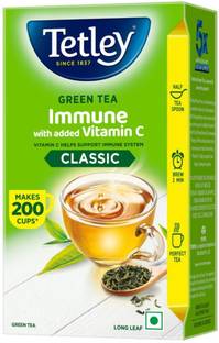 Tetley Green Tea Long Leaf Immune, With Added Vitamin C Green Tea Box