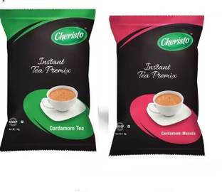 Cheristo Instant Premix Cardamom Tea 1kg & Cardamom Masala tea 1kg Combo offer Cardamom, Spices Masala Tea Pouch