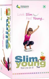 Pranacharya Greenshield Slim & Young Green Tea for Weight Loss | Pure & Natural | 20 Sachets Lemon Green Tea Bags Box