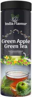 India Flavour Green Apple Tea Improves Metabolism & Reduces Waist 100g Green Apple Green Tea Plastic Bottle