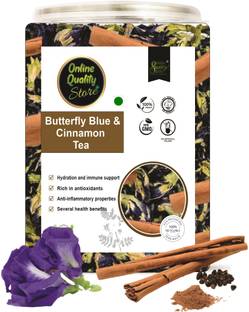 Online Quality Store Organic Butterfly Blue Pea Flower & Cinnamon Tea | Immunity Boosters Herbal Tea Plastic Bottle