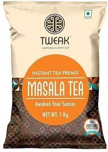 Tweak Instant Masala Tea Premix 1Kg | Masala Chai with Milk & Sugar | 62 Cups Cloves, Black Pepper, Cardamom, Ginger Instant Tea Pouch