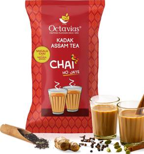 Octavius Kadak Masala Chai | Strong, Aromatic Assam Masala Tea with Natural Spices | Spices Tea Pouch