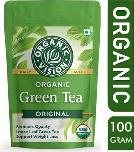 Organic Vision Original & Pure | 100g | Natural Loose Leaves Green Tea Pouch