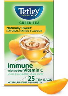 Tetley Naturally Sweet Mango Green Tea Bags Box