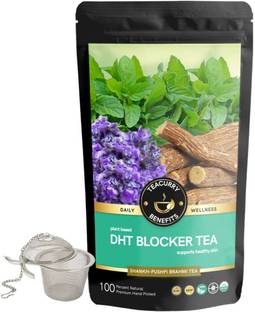TEACURRY DHT Blocker Tea - Helps with Hair Growth, Shine, Repair & Strength Assorted Herbal Tea Pouch