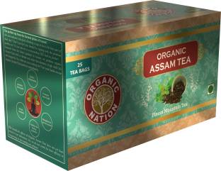 Organic Nation Organic Assam Tea For Weight Loss and Improved Metabolism| Immunity Booster Green Tea Bags Box