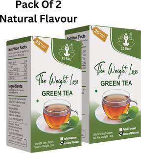 32 Baar Pack Of 2 Natural Flavour (25*2 Tea Bags) Green Tea Bags Box