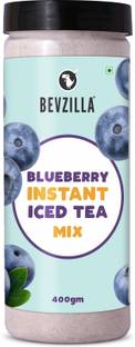 Bevzilla Blueberry Instant Iced Tea Mix| 400gms| Instant Mix| Blueberry Flavour Blueberry Iced Tea Plastic Bottle