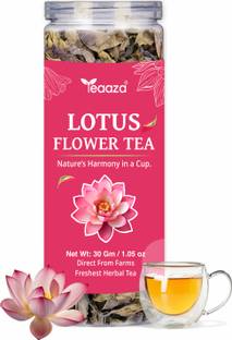 Teaaza Lotus Flower Tea 30g (60 Cups) | Caffeine-Free Herbal Tea for Sleep, Detox Herbs Herbal Tea Plastic Bottle